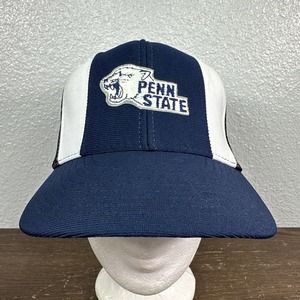 Vintage Penn State Nittany Lions PSU College SnapBack Trucker Mesh Hat Blue